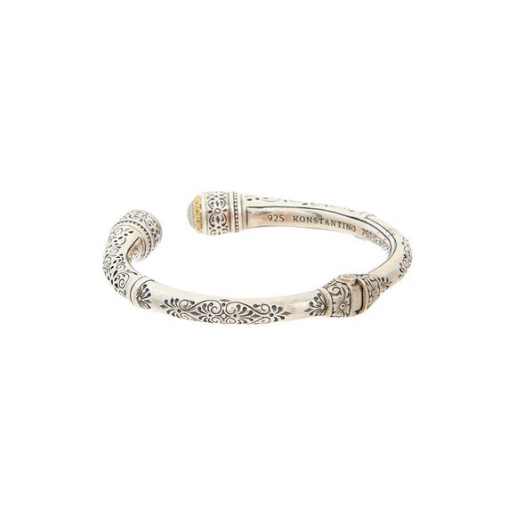 Konstantino Dome Silver & 18K Mother Of Pearl Doublet Bracelet - Picture 2 of 2